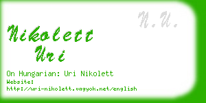 nikolett uri business card